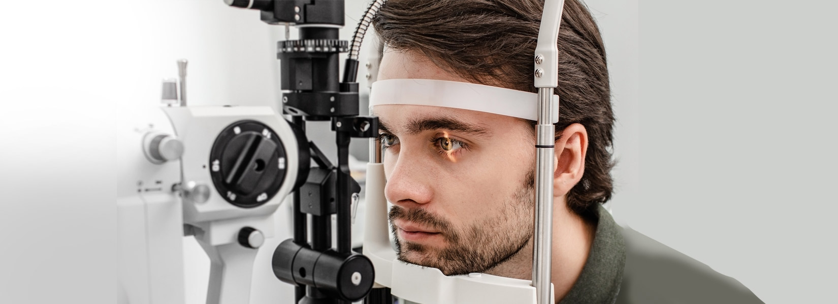 young man during eye exam in Lincoln